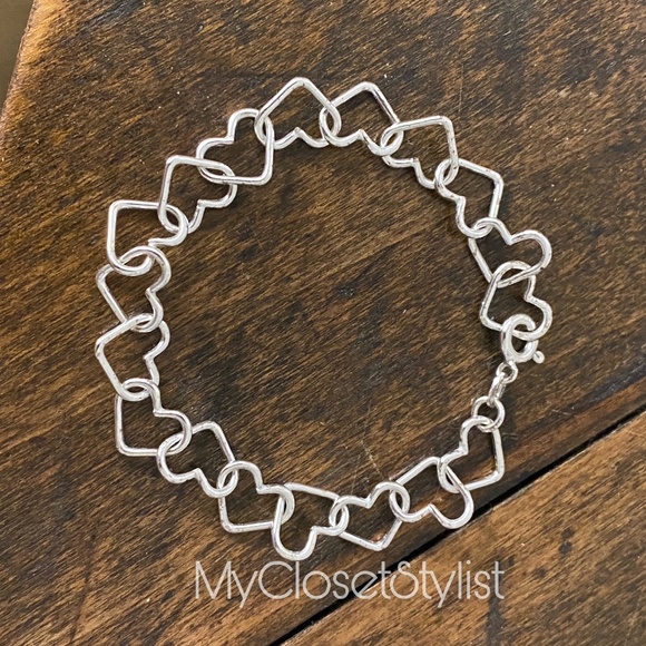 Nordstrom Jewelry - Sterling Silver Hearts Infinity Bracelet ITALY NEW! 925 Gift